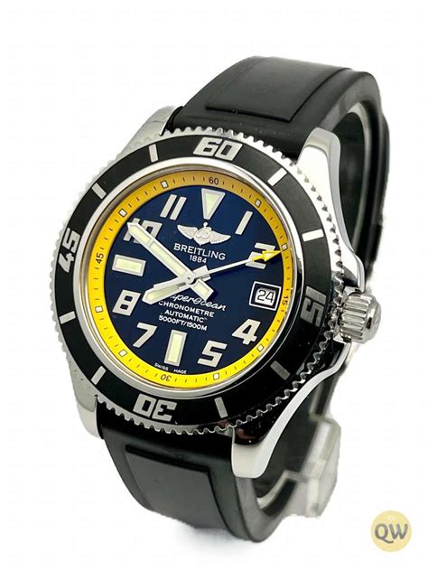 breitling superocean black yellow|Breitling Superocean black stainless 42.